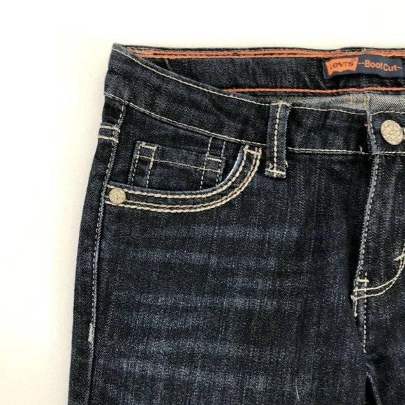 Levi's Jeans Youth 14 Blue Boot Cut Denim Pants Slim Fit Size 14 (24X21) - Picture 5 of 12